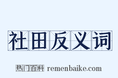 社田反义词是什么意思的图片
